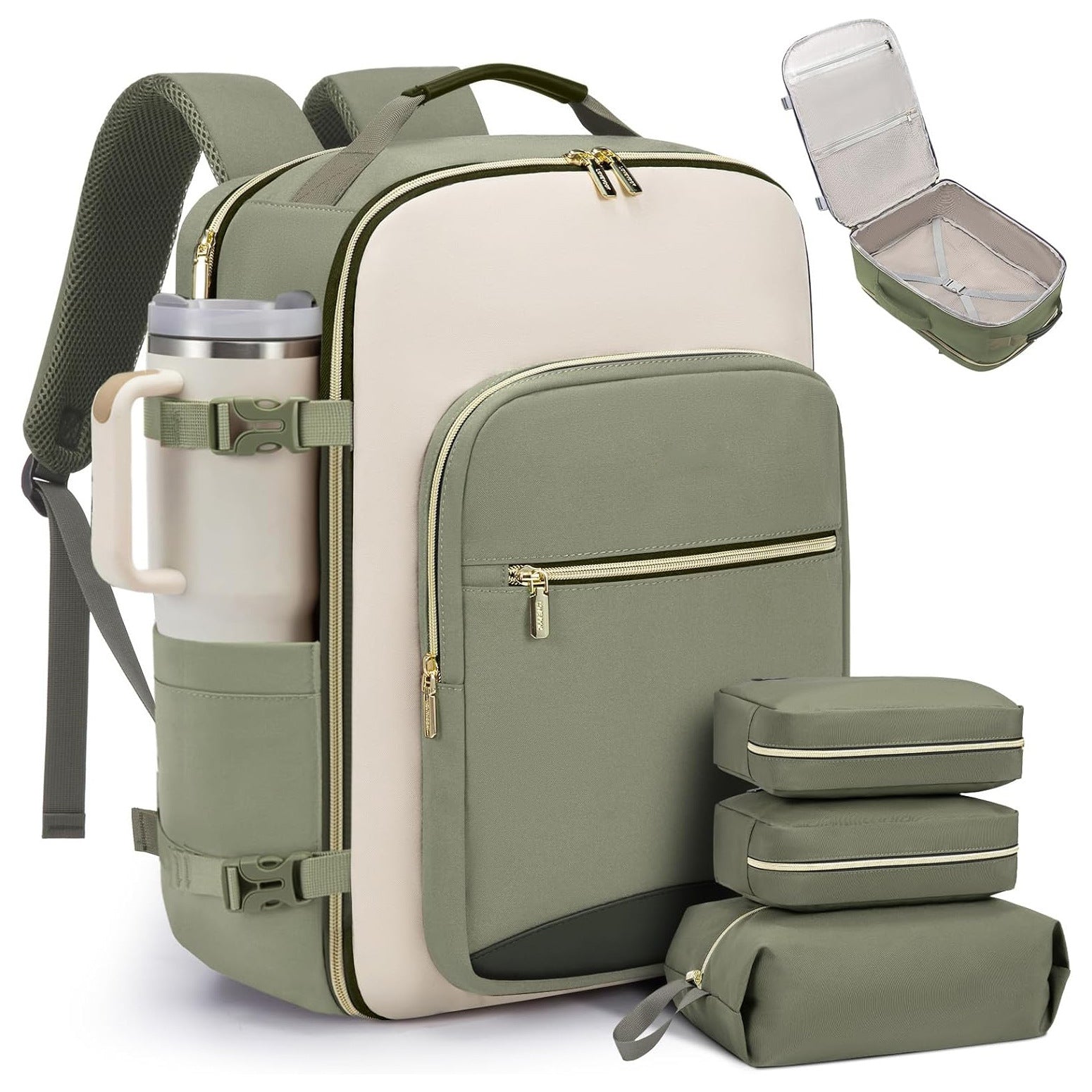 Beach bag On Luggage Set With 3 Organizer Pouches