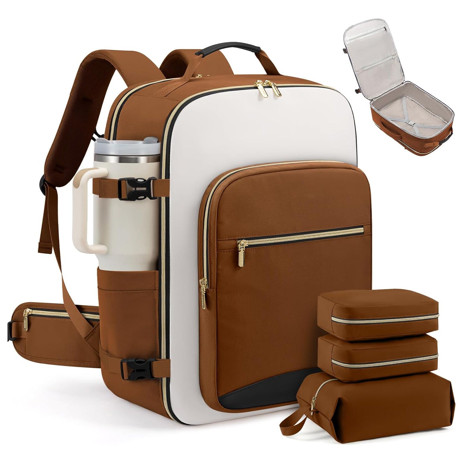 Beach bag On Luggage Set With 3 Organizer Pouches