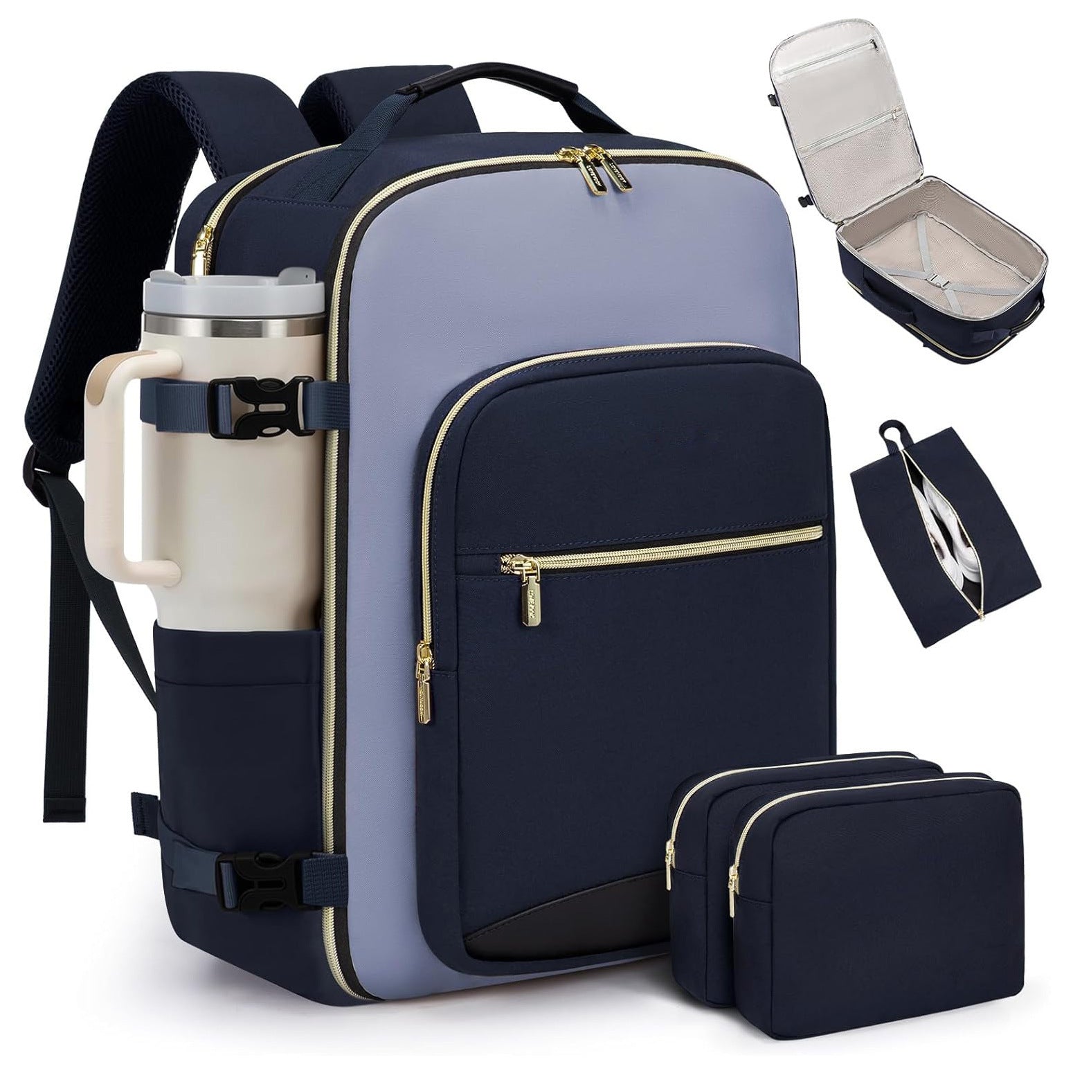 Beach bag On Luggage Set With 3 Organizer Pouches