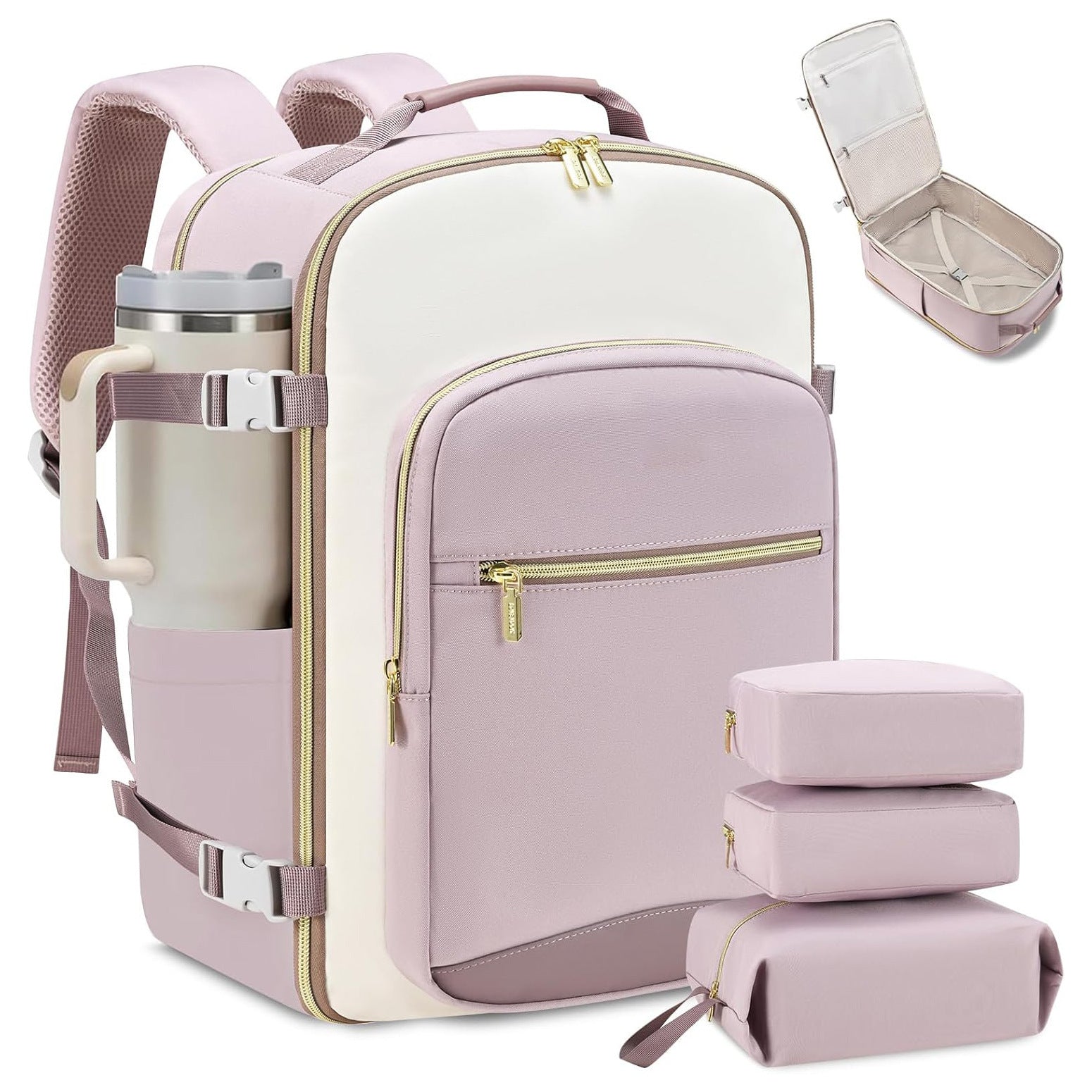 Beach bag On Luggage Set With 3 Organizer Pouches