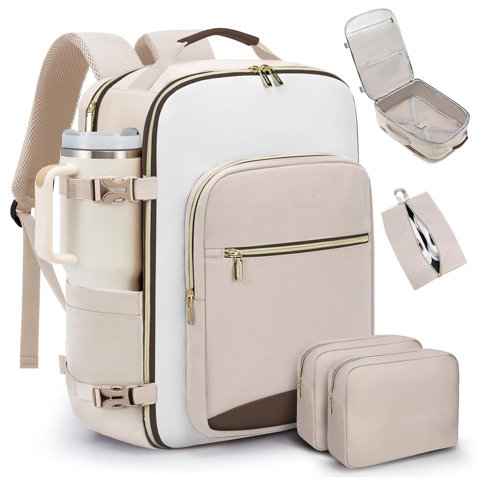 Beach bag On Luggage Set With 3 Organizer Pouches